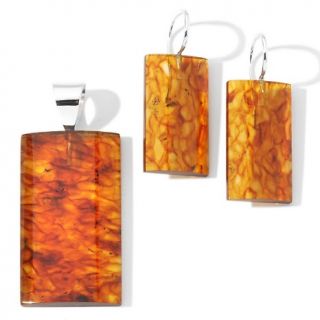 Mine Finds by Jay King Jay King Amber Sterling Silver Pendant and