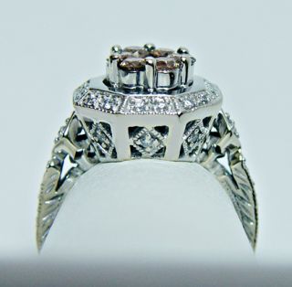 Effy Chocolate Diamond Ring 14k White Gold 8 7gr Heavy Estate Jewelry
