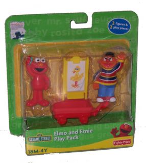 Sesame Street Elmo and Ernie Figure Play Pack Toy Set