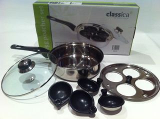EGG POACHER STAINLESS STEEL NON STICK 10 YEAR GUARANTEE RRP $69.95