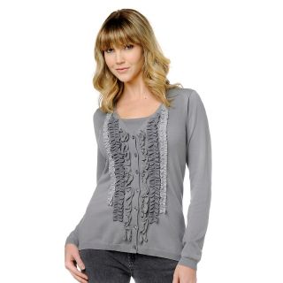  ruffled knit v neck cardigan note customer pick rating 42 $ 14 96 s h