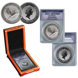 Coin Collector 1996 MS70 DCAM Australia Kookaburra Silver Coin