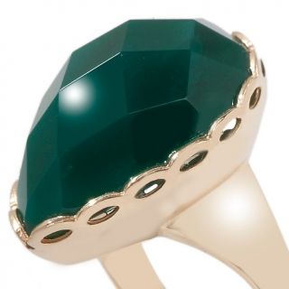 Technibond® Faceted Gemstone Pear Shaped Ring