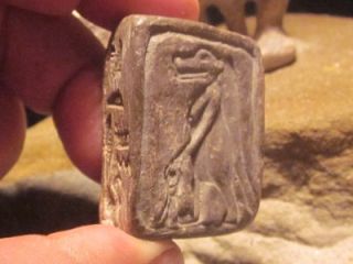 Egyptian statue & amulet of Bes + Taweret talisman.Protective gods of
