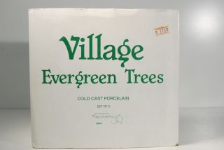 Christmas Village Accessories Evergreen Trees