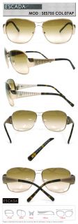 EyezoneCo ESCADA Sunglasses SES755 Col 07AP Gold Metal Sunglass 755