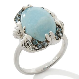  aquamarine and blue topaz sterling silver ring rating 7 $ 48 97 s