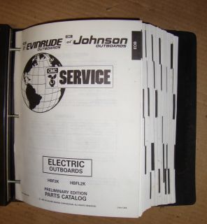 1994 Johnson Evinrude Outboard Parts Manuals OMC