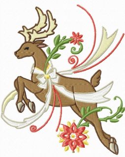  Reindeer 10 Machine Embroidery Designs 2 Size Christmas Designs