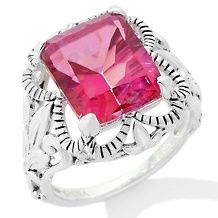 Orvieto Silver Life and Magic Pink Quartz Sterling Ring