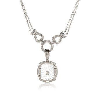 Xavier Absolute™ Fluted Crystal Pavé Pendant with Chain