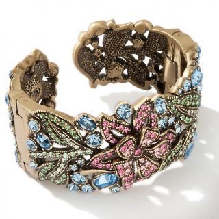 Heidi Daus Four Seasons in Bloom Crystal Accented Cuff Bracelet at