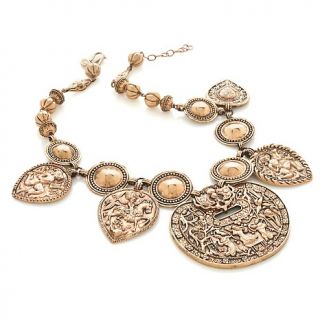 Statements by Amy Kahn Russell Vintage Style Bronze Collar Necklace at