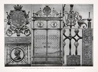  Wrought Iron Gate Work Ayuntamiento Granada Spain Decorative Gothic