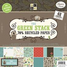 green 70 recycled paper stack 12 x 12 48 sheets d 20101216120809893