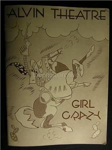 1930 Ethel Merman Ginger Rogers Girl Crazy Signed Alvin Theatre