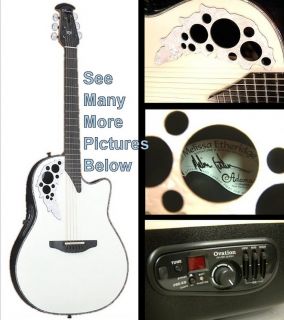 2012 Ovation Melissa Etheridge ADAMAS W597 MEII Pearl White Guitar