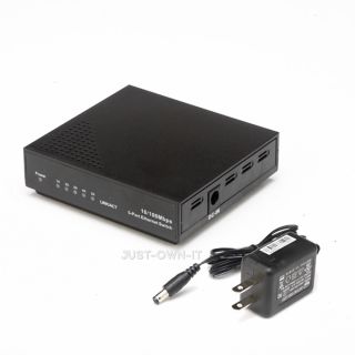  /100Mbps 5 Ports Fast Ethernet Network Switch/Hub for Desktop PC NEW