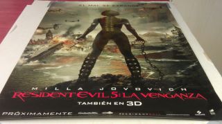 Resident Evil Retribution Movie Poster DS Original Spanish 27x40 Milla