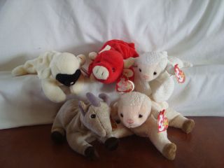 Ty Beanie Baby Farm Animals Collection 