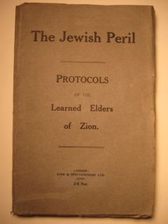 1920 protocols of the learned elders of zion 1st ed