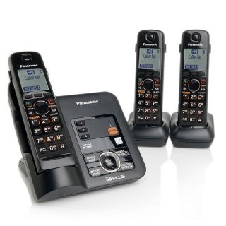 panasonic 3 pack of dect 60 plus cordless phones with d