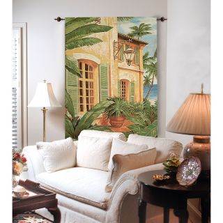 House Beautiful Marketplace Tropical Villa 70 x 90 Tapestry