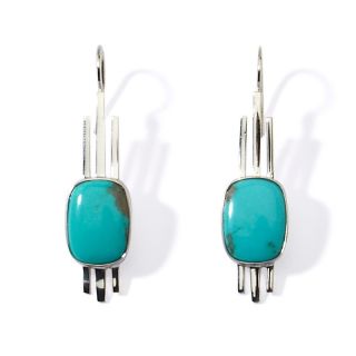 Jay King Campitos Turquoise and Sterling Bar Earrings