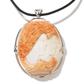 Italy Cameo by M+M Scognamiglio® 65mm Cornelian Shell Triple Carved