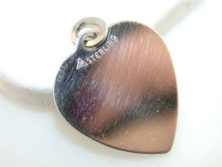 this auction is for vintage engravable heart sterling silver charm