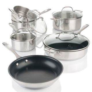 Curtis Stone SteelWorks Stainless Steel Cookware Set   10 Piece