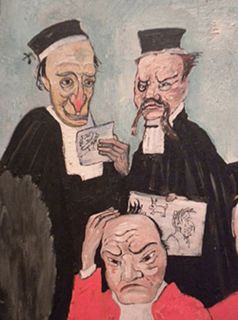 James Ensor Wise Judges Expressionism Printed Canvas