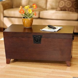 House Beautiful Marketplace Espresso Pyramid Trunk Cocktail Table