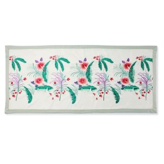  Throw Blankets Carleton Varney 30 x 70 Embroidered Orchid Bed Scarf