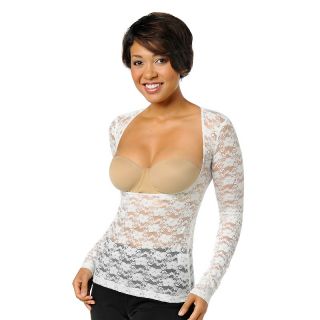  ch arms by kathy najimy stretch lace long sleeve top rating 71