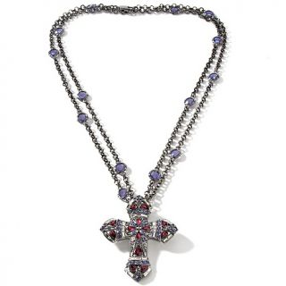 Real Collectibles by Adrienne® Indo European Jeweled Fashion Cross&q