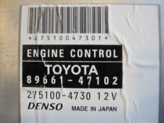 Toyota Prius ECU Engine Control Unit 89661 47102