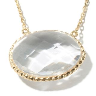 Technibond® Faceted Gemstone Drop Cable Link 18 Necklace