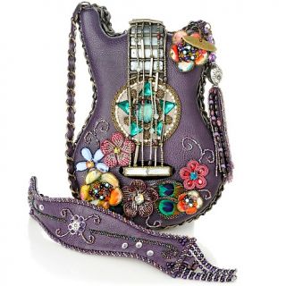 Mary Frances Mary Francis Good Vibes Beaded Guitar Handbag