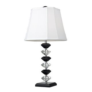 Montrose Clear And Black Crystal Table Lamp   26in
