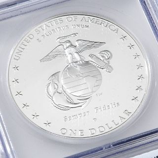 Coin Collector 2005 Marine MS69 and PR69 Silver Dollar Coin Set