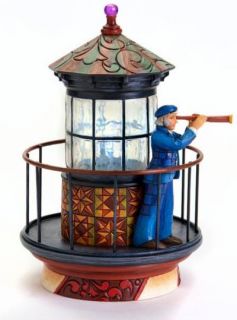 Jim Shore Kepping Watch Lighted Sea Captain Lookout