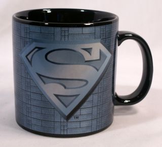 DC Comics SUPERMAN Extra Large Coffee Mug Cup Futuristic Steel Grey