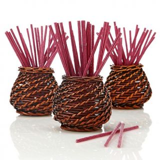  Fragrant Odor Eliminating Set of 3 Vases with 75 Sticks