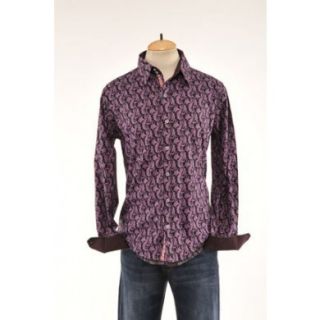 Mens ENGLISH LAUNDRY SCOTT WEILAND Purple Black Woven Shirt Size XXL