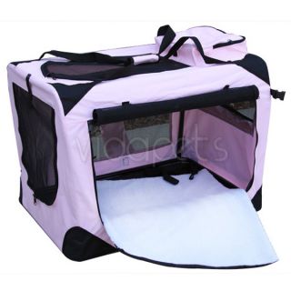 32 Pink Soft Dog Crate Cage Kennel Carrier House