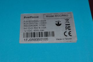 Everfocus ECOR8D 8 Channel Compact DVR 500 GB DVD Burner 240 FPS New