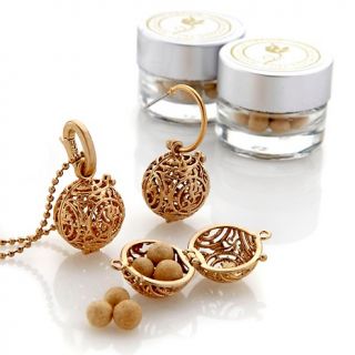 Lisa Hoffman Perfume Jewelry Necklace and Earrings Set   Madagascar