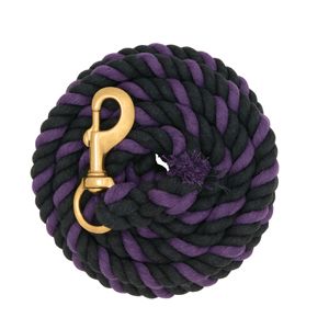 Weaver Purple and Black Cotton Lead Rope Horse Tack