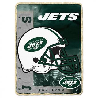  New York   AFC NFL 60 x 80 Fleece Throw with Sherpa Border   Jets